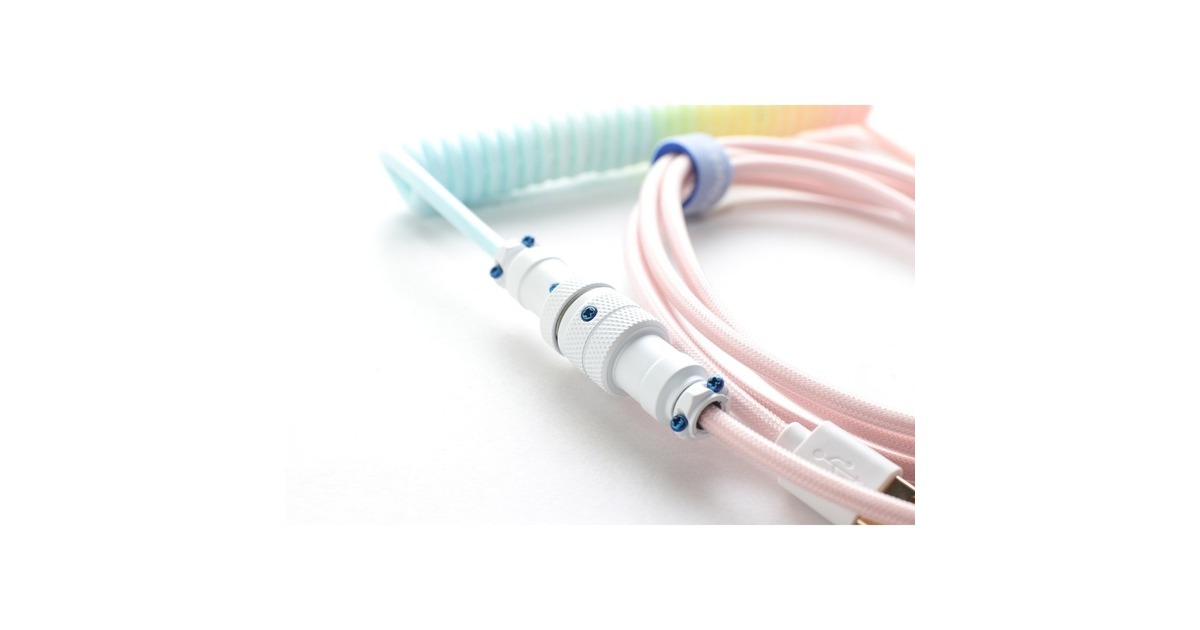 DuckyCoiled Cable V2 - Cotton Candy kabel