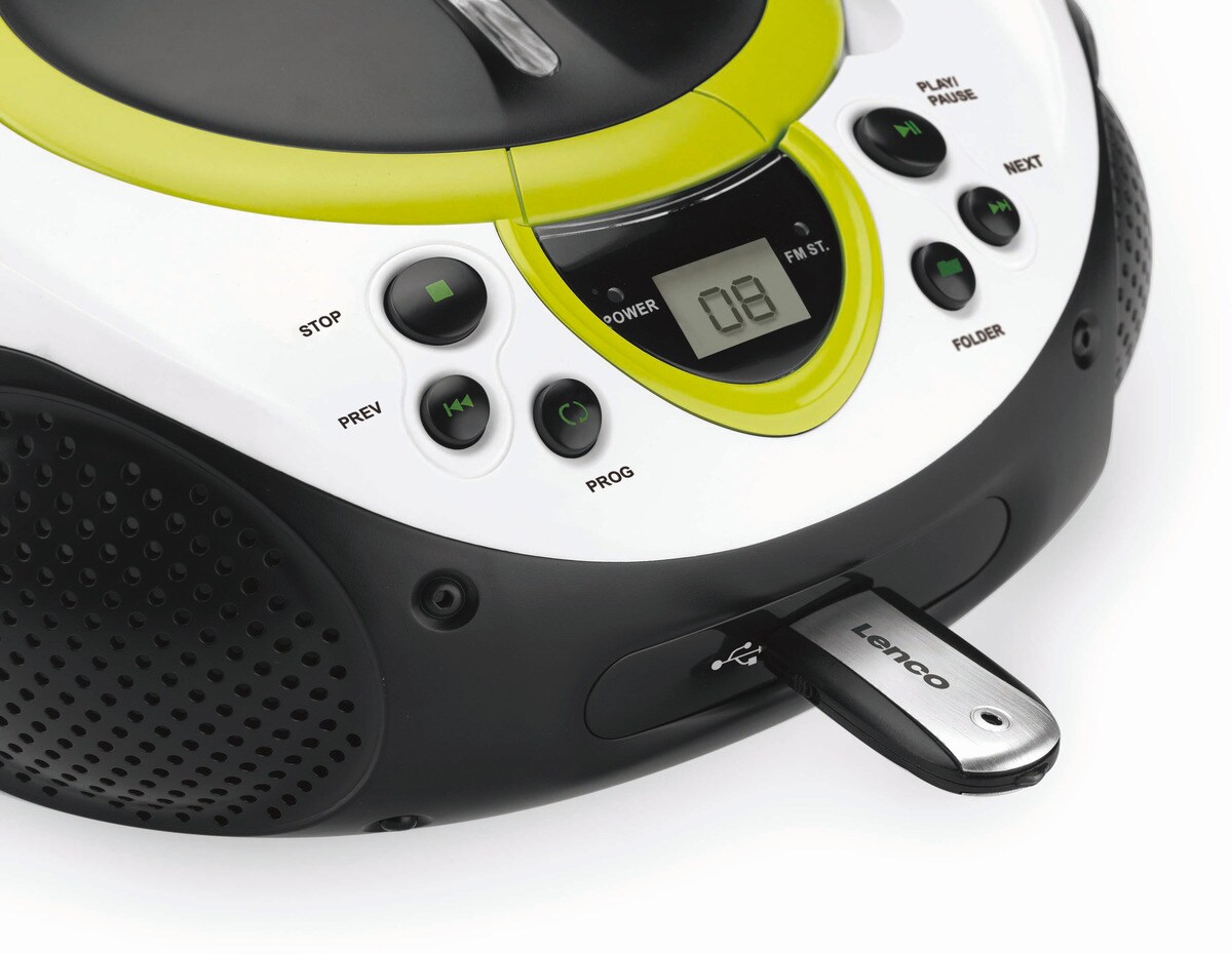 LENCO SCD-38 USB CD-Radio mit MP3, USB, grün