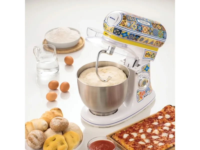 Ariete 1588/0P, Bordmixer, Gul, Ælte, Mikse, 5,5 L, Dreje, Rustfrit stål