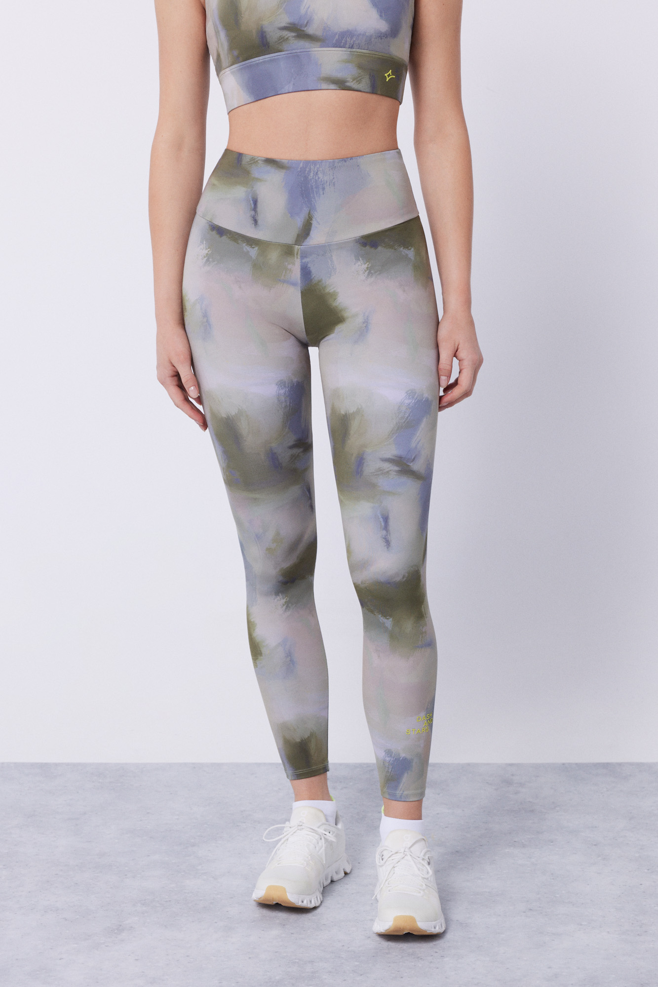 Leggings elásticas com estampa 4D