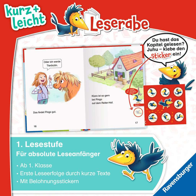 Leserabe - 1. Lesestufe - kurz und leicht - Kleines Pony, großer Traum - Mit Stickern