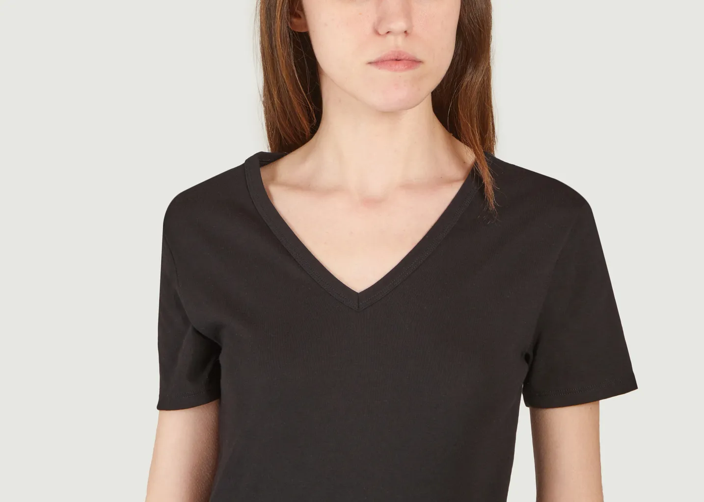 T-shirt col V en coton Petit Bateau