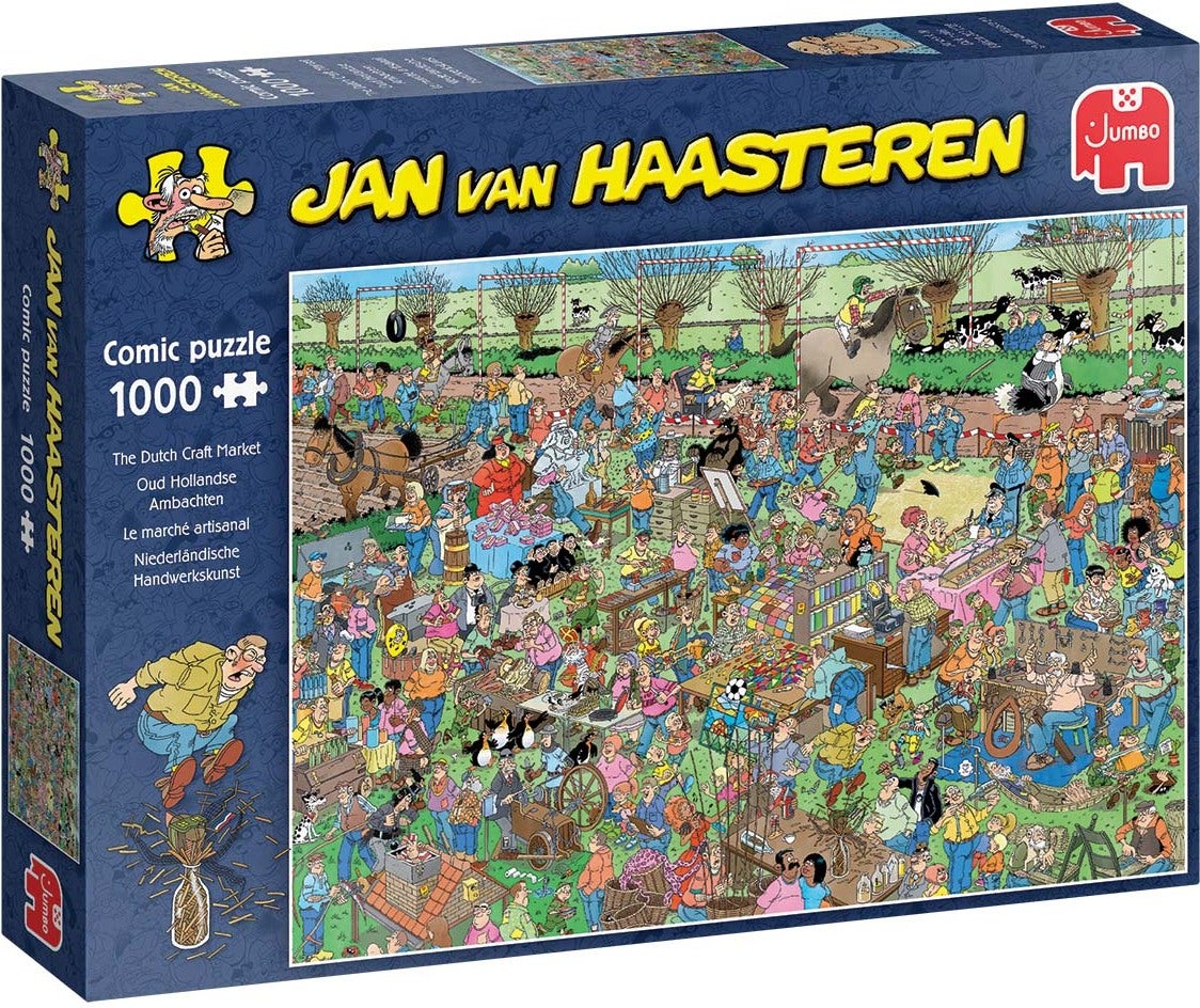Jumbo puzzel Jan van Haasteren oud Hollandse ambachten 68 x 49 cm 1000 stukjes