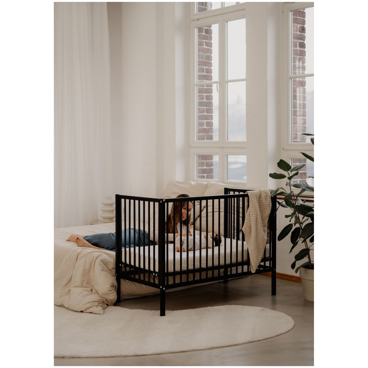 SÄMANNSÄMANN   Beistellbett Dreamy schwarz