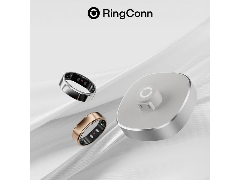 RingConn Smart Ring Gen 2 Air Grösse 12 Gold Ultradünner Smart Ring mit Gesundheitsüberwachung