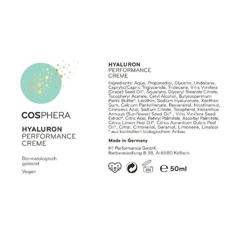 Cosphera Hyaluron Performance Creme, 50 ml