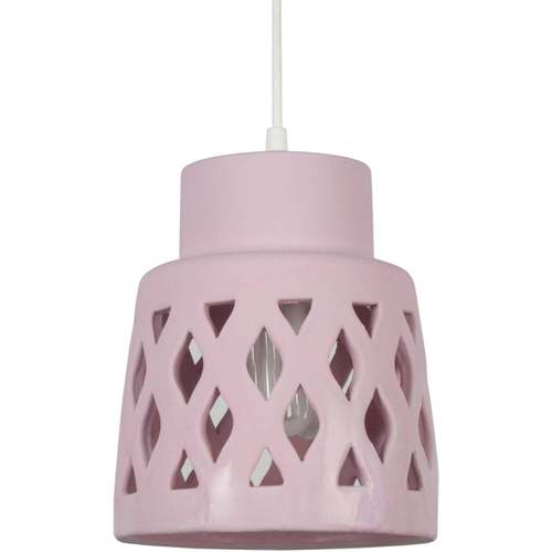 Tosel - Lámpara colgante redondo cerámica rosado Rosa