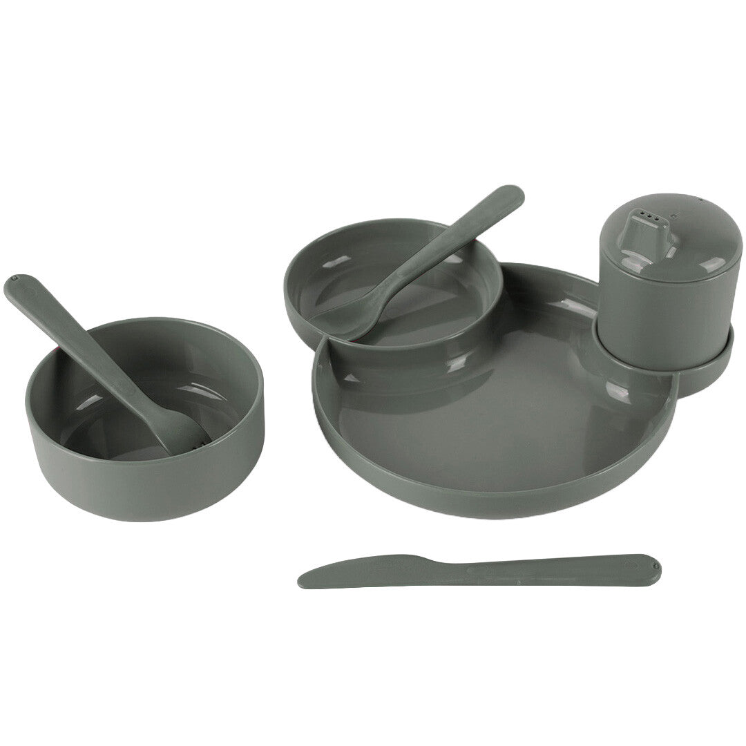 Dantoy biobased kinderservies olive - 7-delig