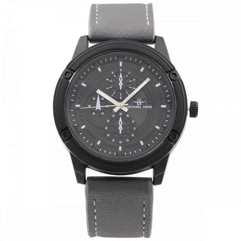Montre Homme M. JOHN bracelet Cuir Gris