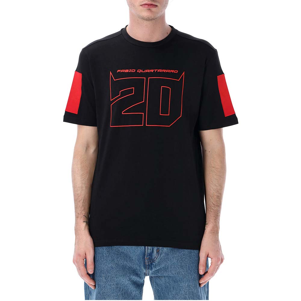 Fabio Quartararo - T-shirt 20 Outline Noir / Rouge