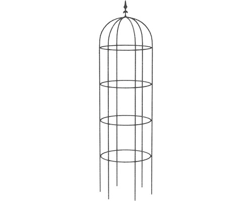 Obelisk met punt Wilk Ø 42 cm H 150 cm zilver