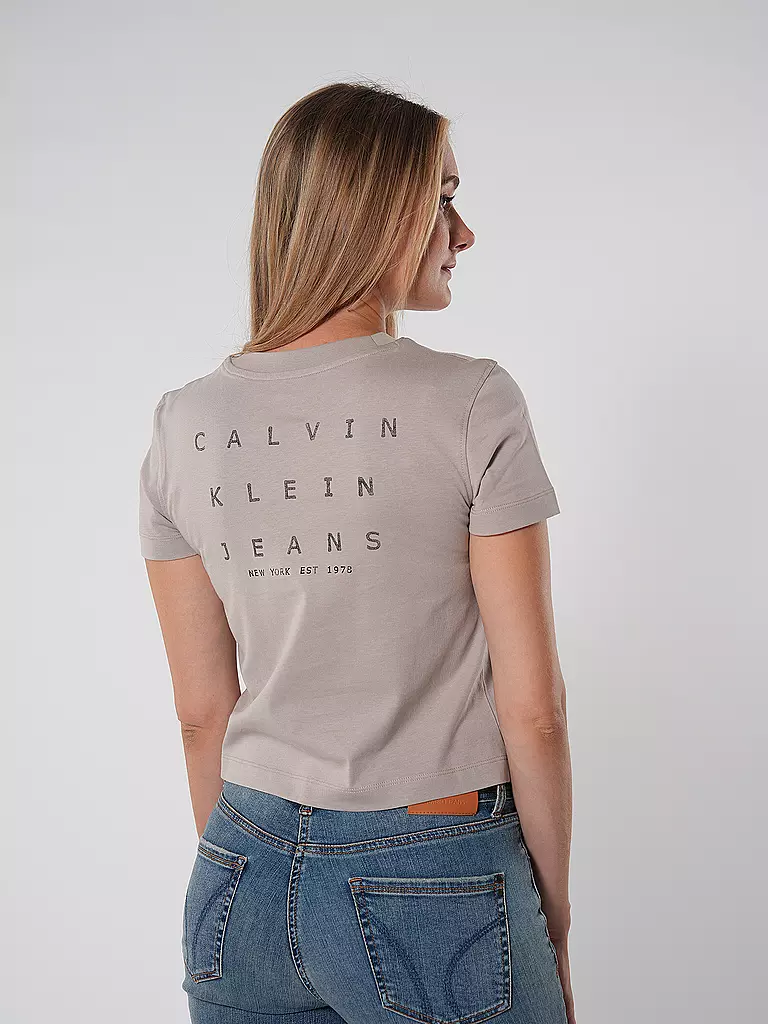 CALVIN KLEIN JEANS T-Shirt  beige