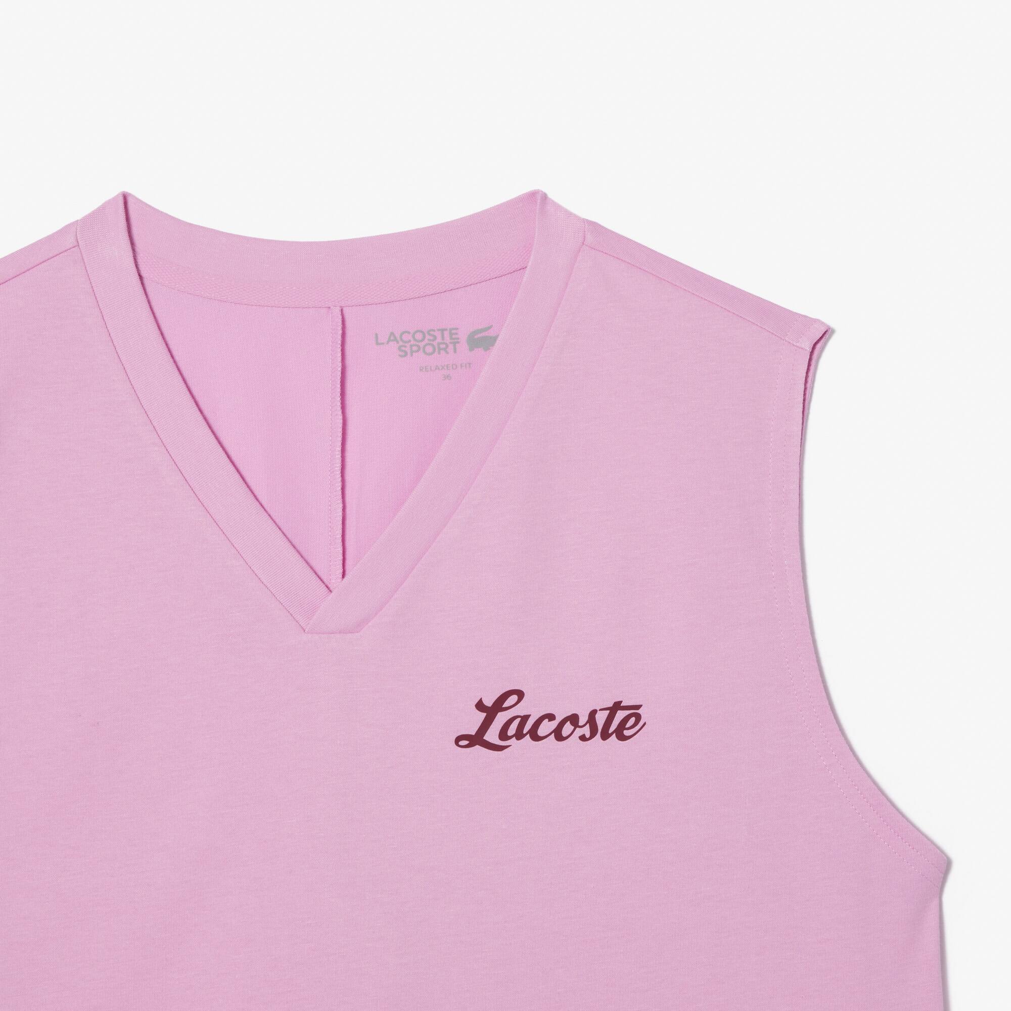 Crop top Sport Ultra-Dry avec imprimé Lacoste T-Shirts - Rose - Lacoste - Femme
