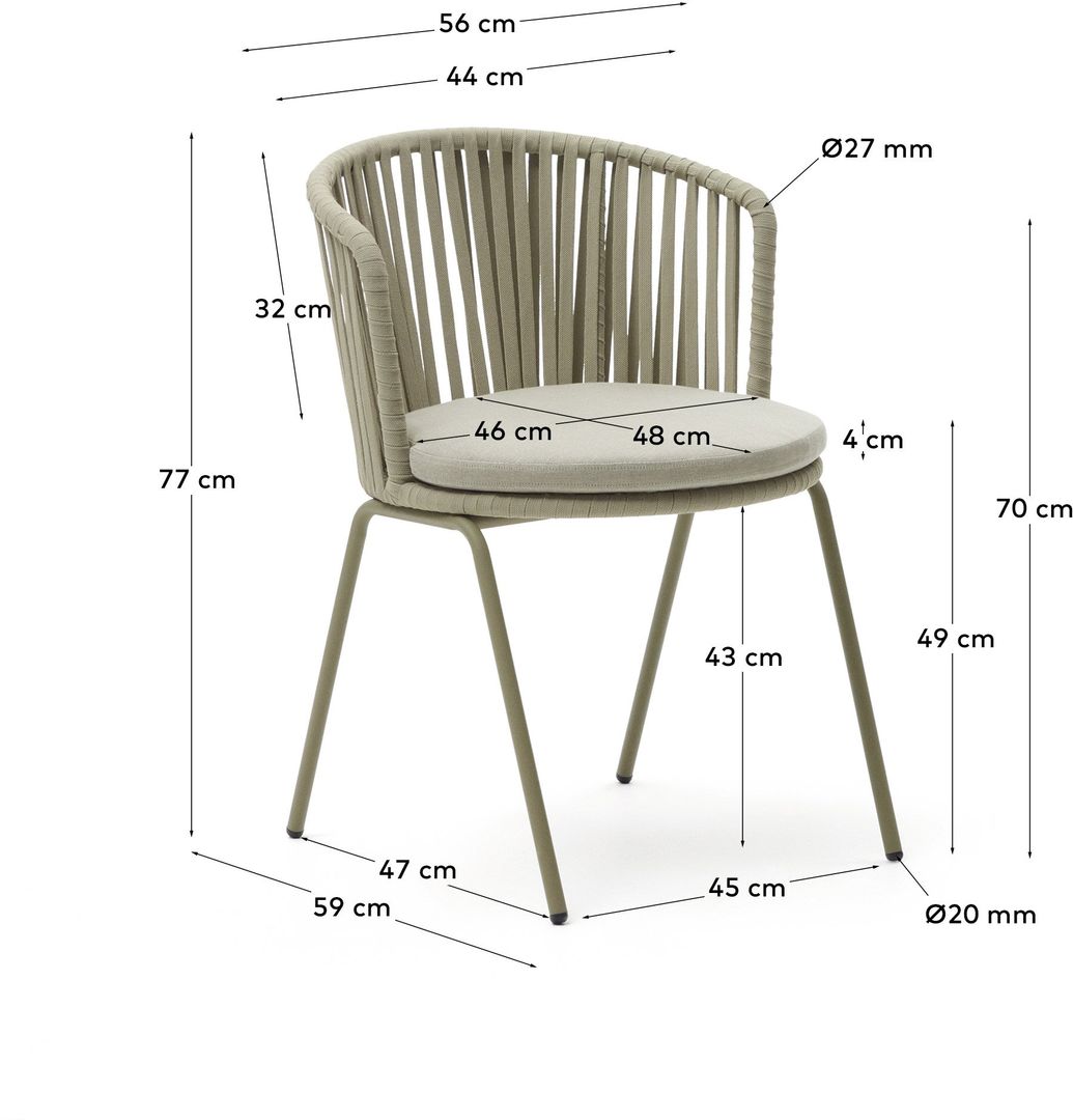 Kave Home   Saconca Tuinstoel