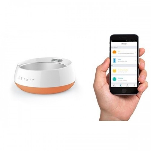 Alimentador inteligente Petkit com balança integrada para cães.