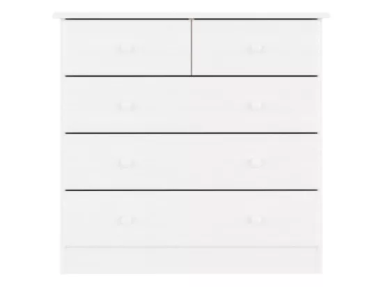 Commode ALTA blanc 77x35x73 cm bois massif de pin