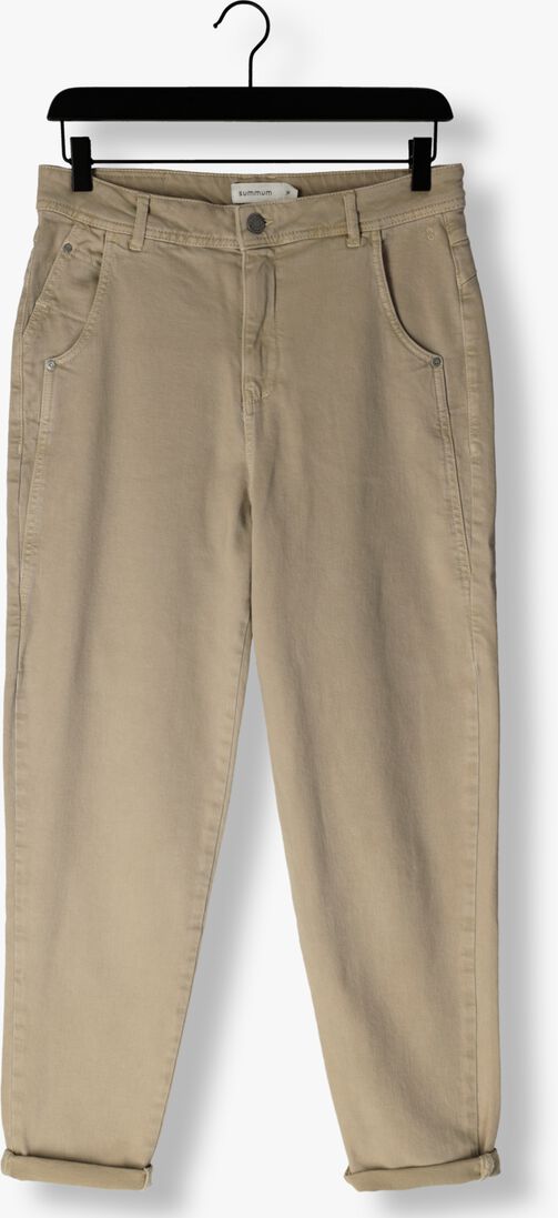 SUMMUM creme summum mom jeans barrel fit pants vintage comf stretch twill