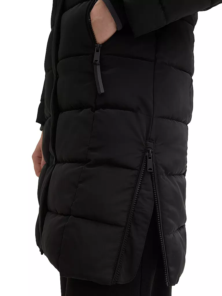 TOM TAILOR Steppmantel schwarz