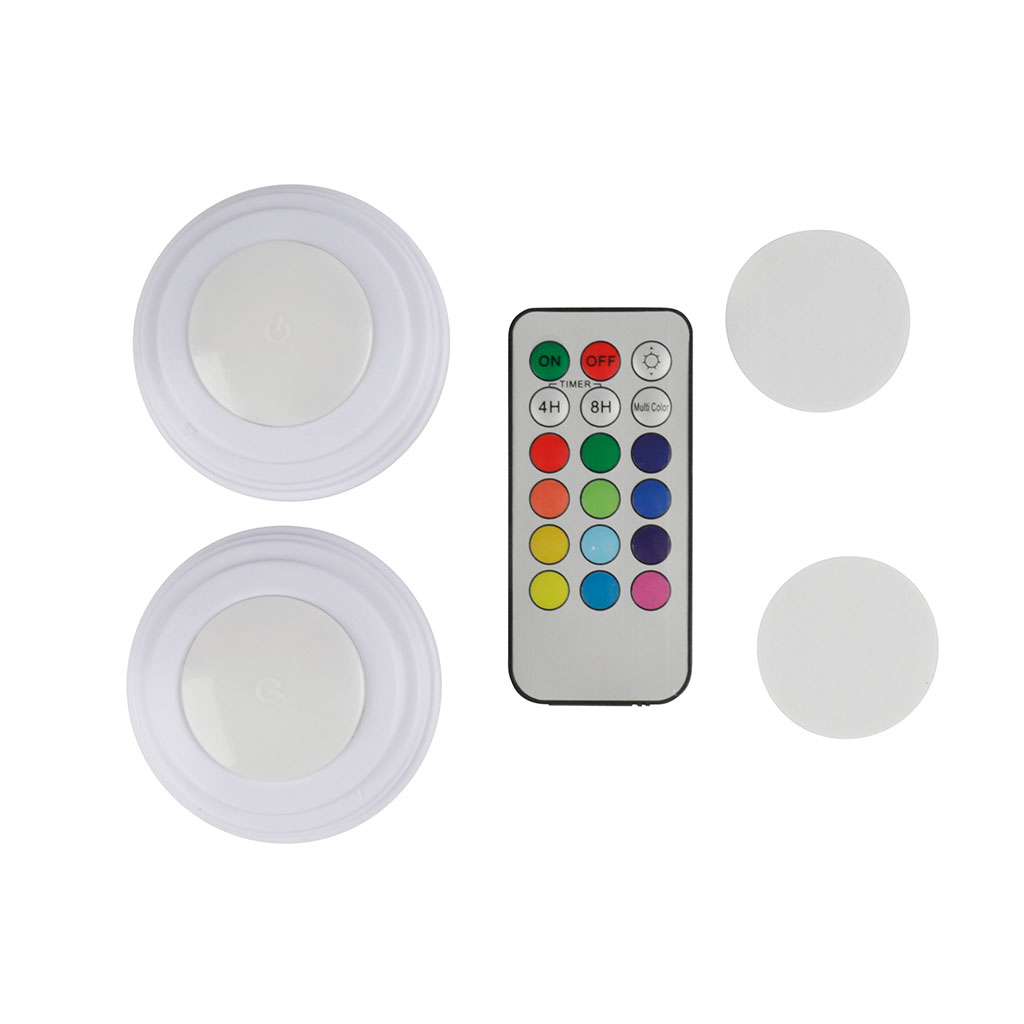 Lot de 2 spots led RGB avec télécommande