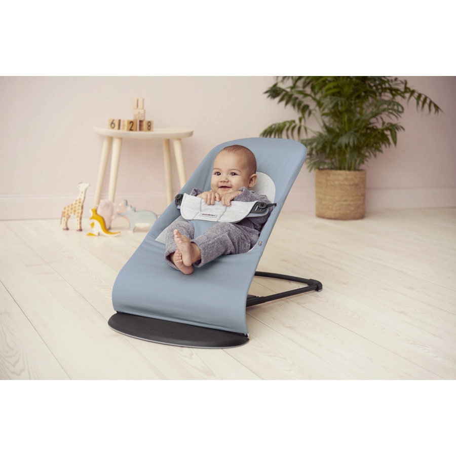 BABYBJÖRN Babywippe Balance Soft CottonJersey BlauGrau