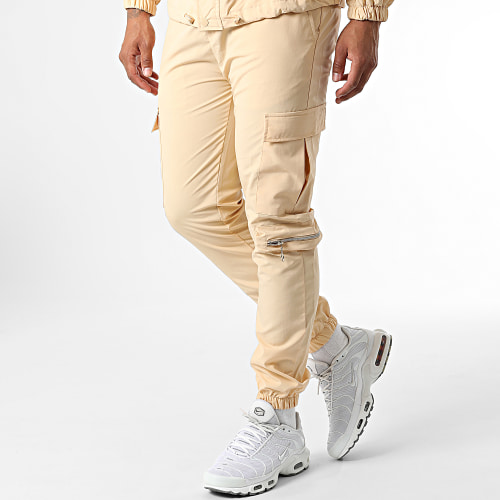 Ensemble Veste Zippée Et Pantalon Jogging KL-2073 Beige