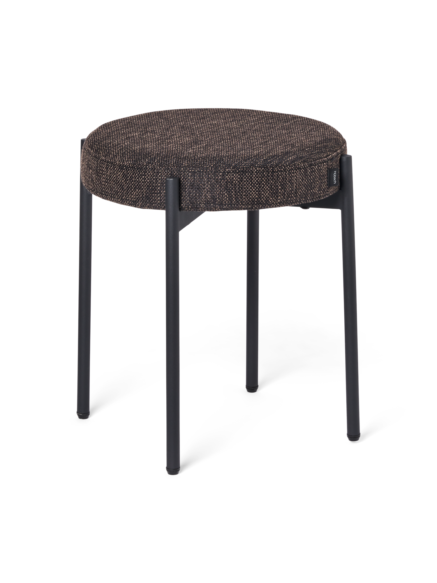 SILO skammel | Akryl/polyester/stål. Ø41 x H45 cm. | Black | Hübsch