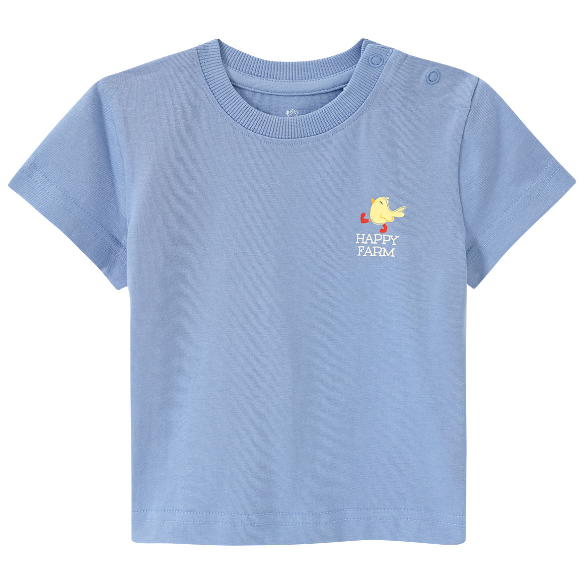 Topomini Baby T-Shirt mit kleinem Print hellblau
