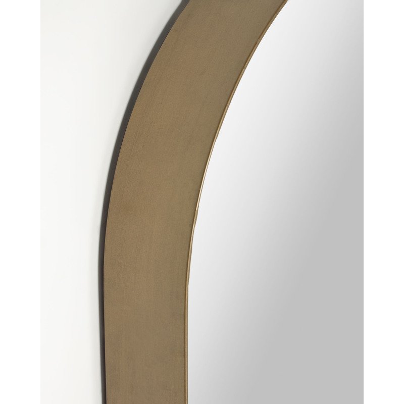 Miroir mural Tiare métal doré 31 x 101 cm