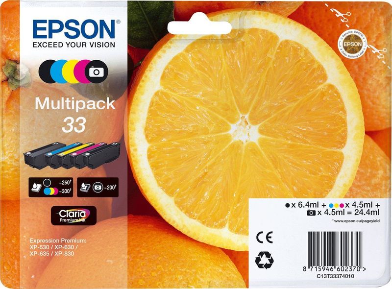 Epson 33 Inktcartridge - Multipack Multicolor