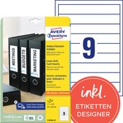 Etiquette à insérer pour dos de classeur