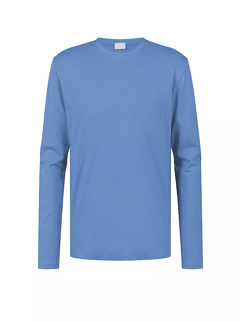 MEY Pyjama Langarmshirt RELAX recent blue blau