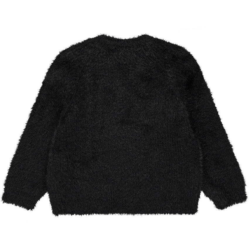Gilet en tricot uni pour fille - Noir