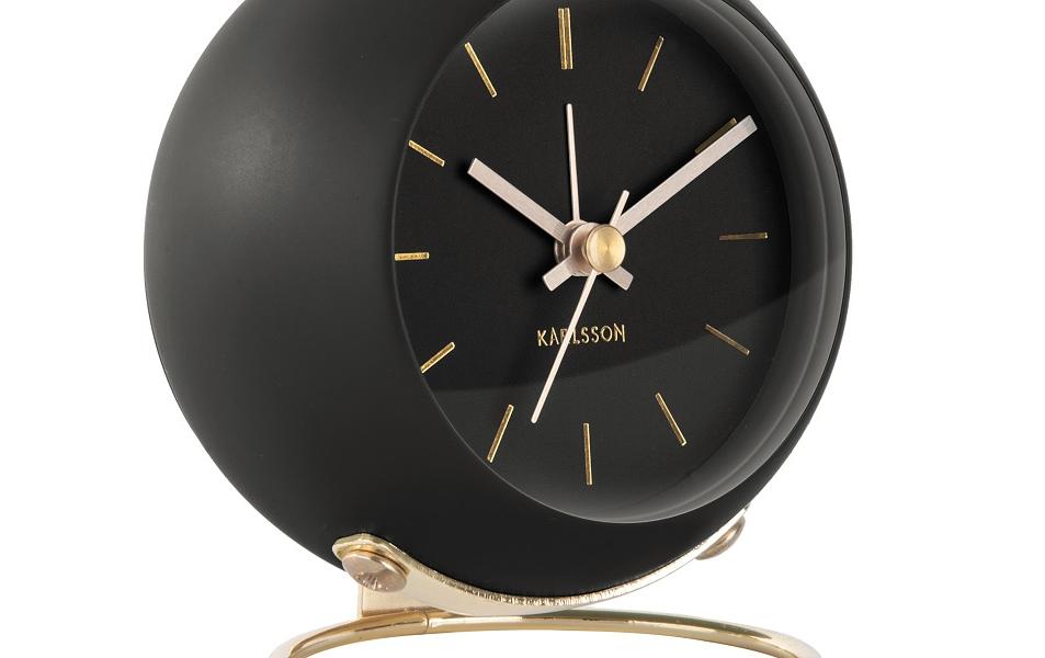 Klassischer Wecker Globe SchwarzAnaloger Wecker