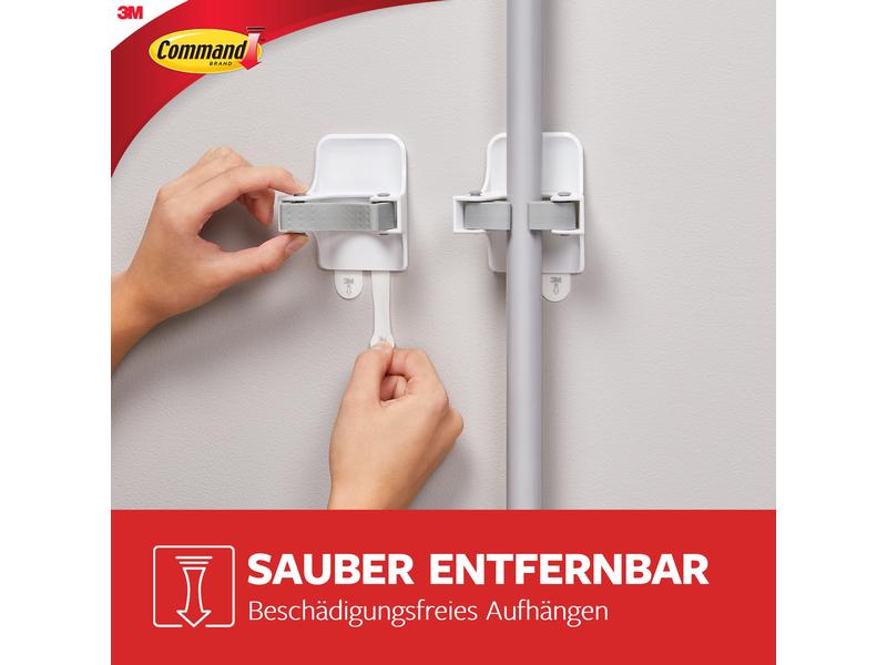 Command Klebehaken Besenhalter 1.8 kg, Weiss Halterung für die Küche und Reduit