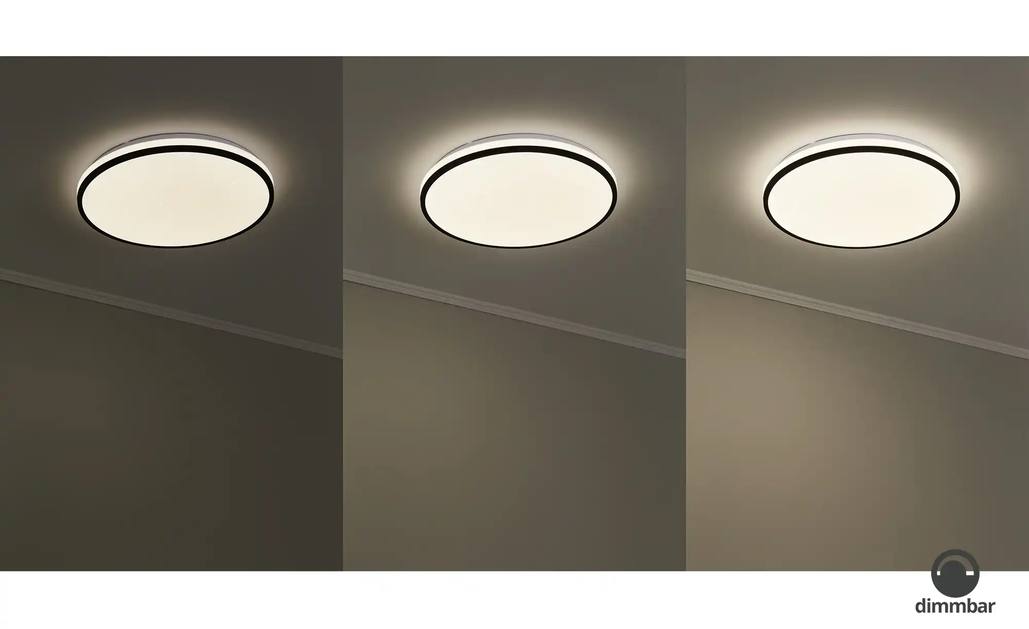 KHG LED-Deckenleuchte, schwarz mit Fernbedienung `klein