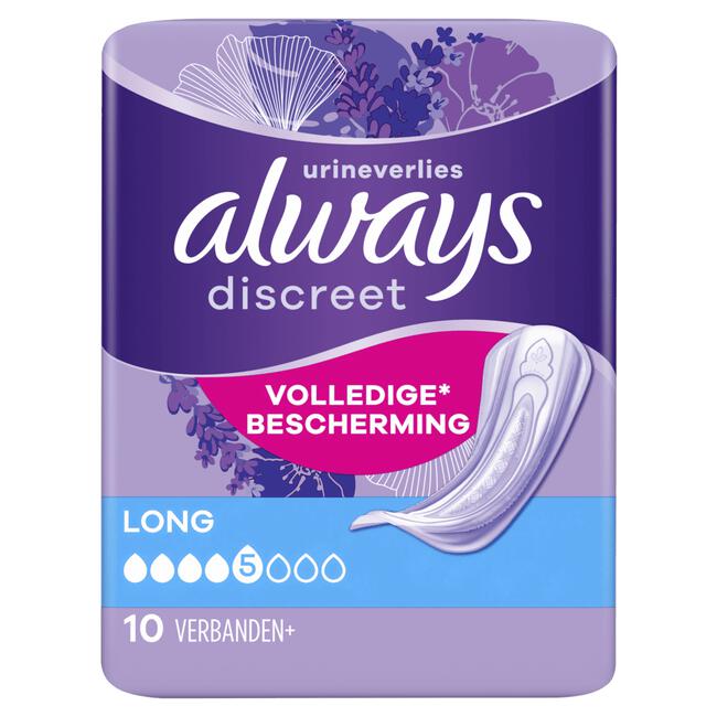 Always Discreet Incontinentieverband Long 10 Stuks
