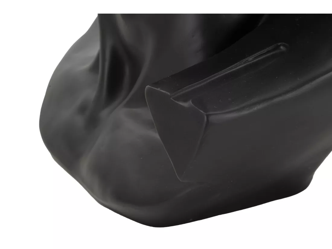 SCULPTURE TÊTE ANCIENNE NOIRE 44X35,5X60 CM