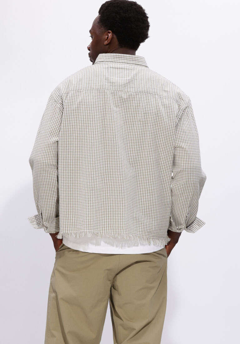zand bram's fruit casual overhemd distressed farmer's shirt ls