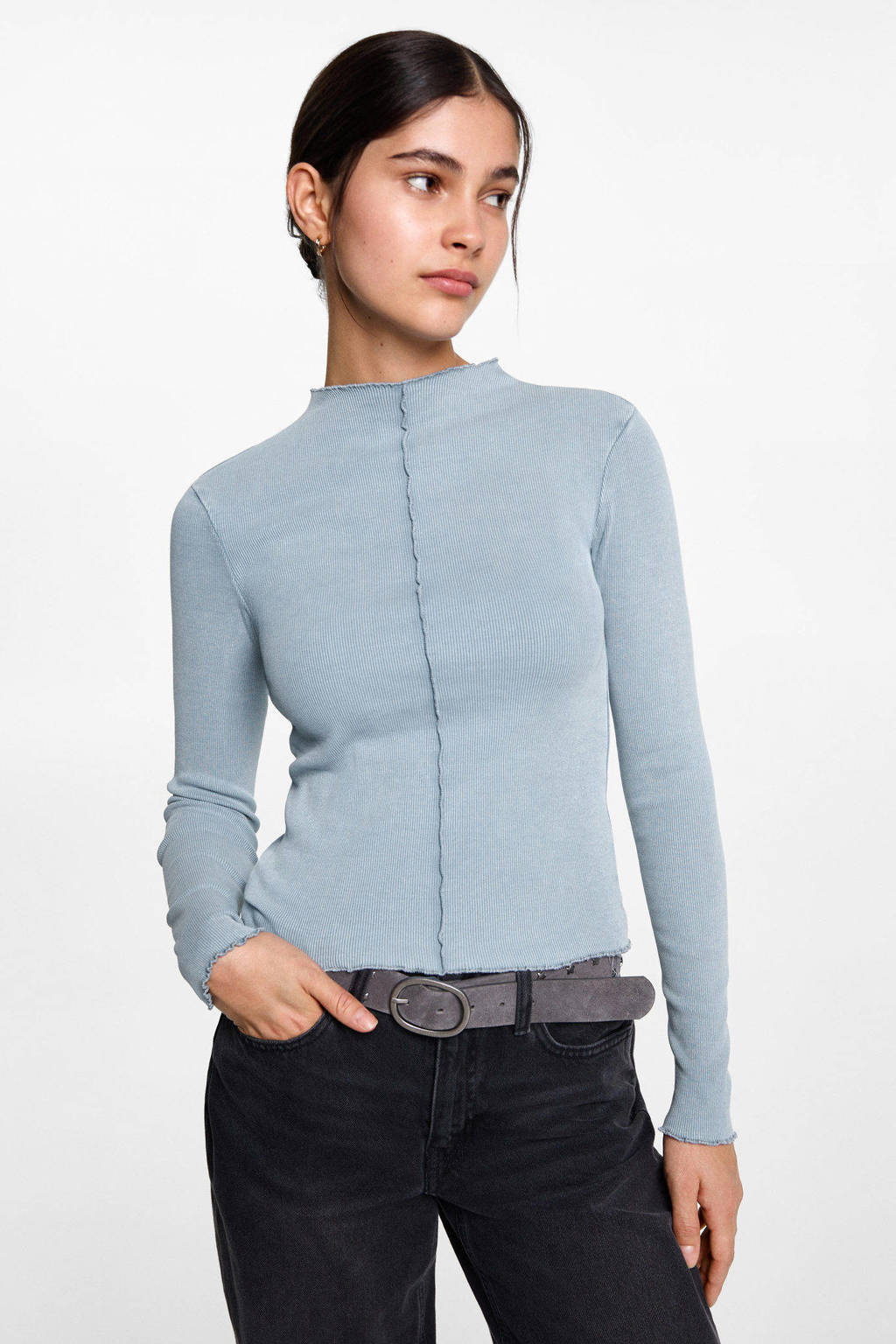 MANGO TEEN longsleeve lichtblauw