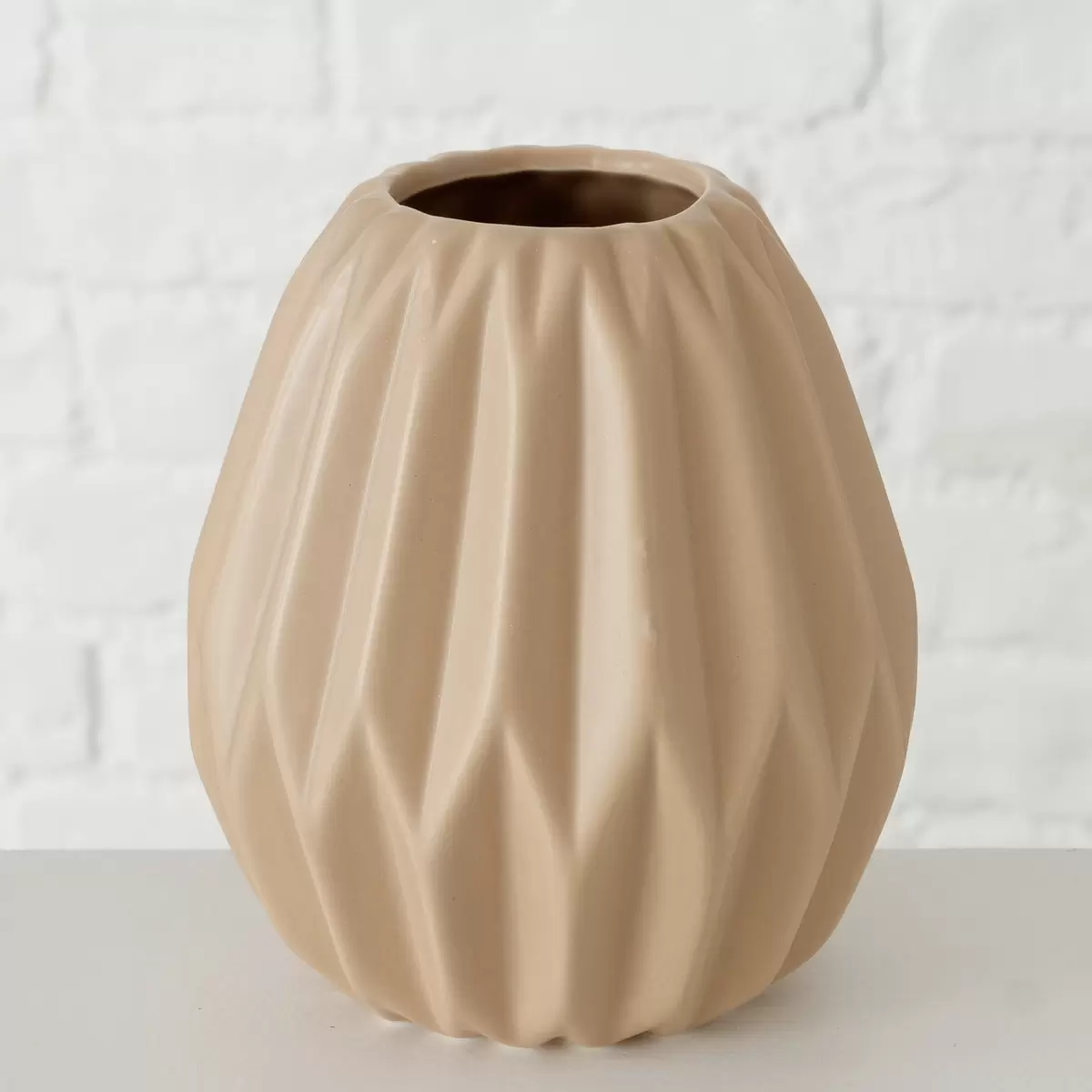Vase Tampa beige,braun,weiss