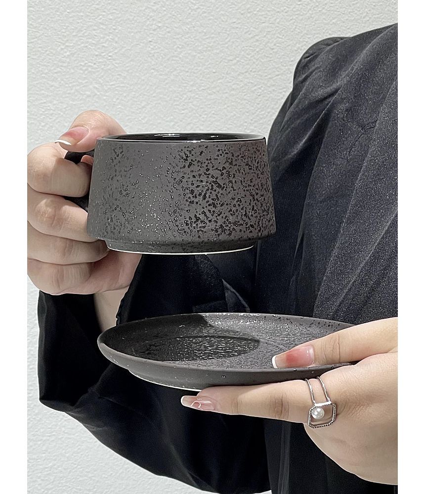 MIMO - Set: Keramische drinkbeker + schotel + lepel