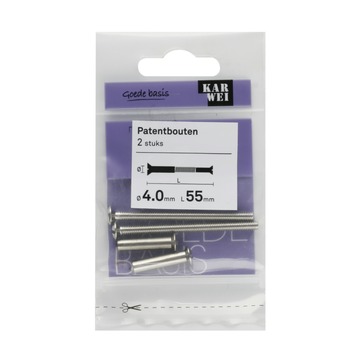 KARWEI patentbout M4x55 mm 2 stuks