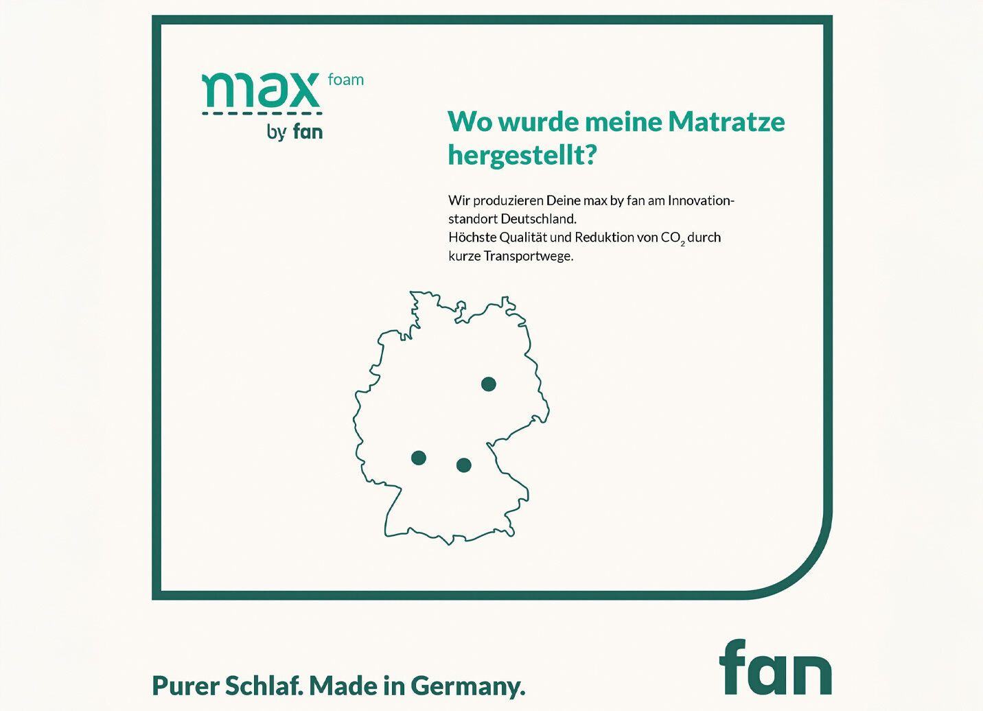 Mehrzonen-Komfortschaumkern-Matratze «max foam by fan»