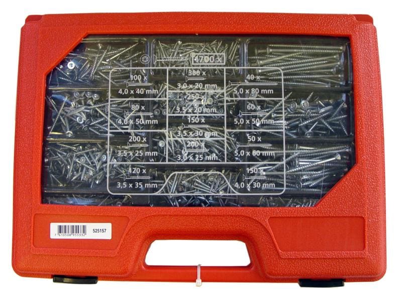 ferronorm Universalschrauben Koffer, Torx 1700 Stück Universalschrauben