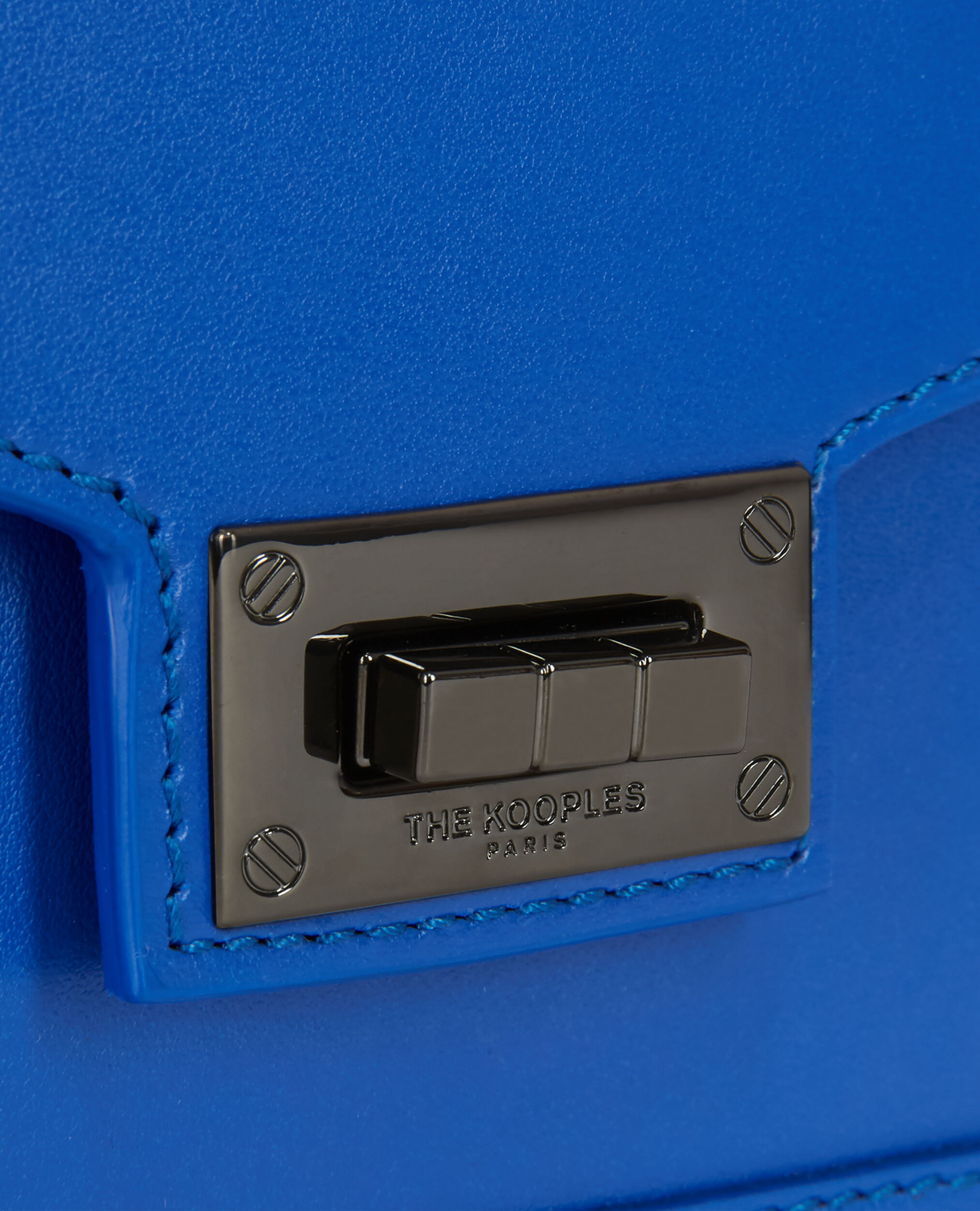 Sac Emily small en cuir bleu