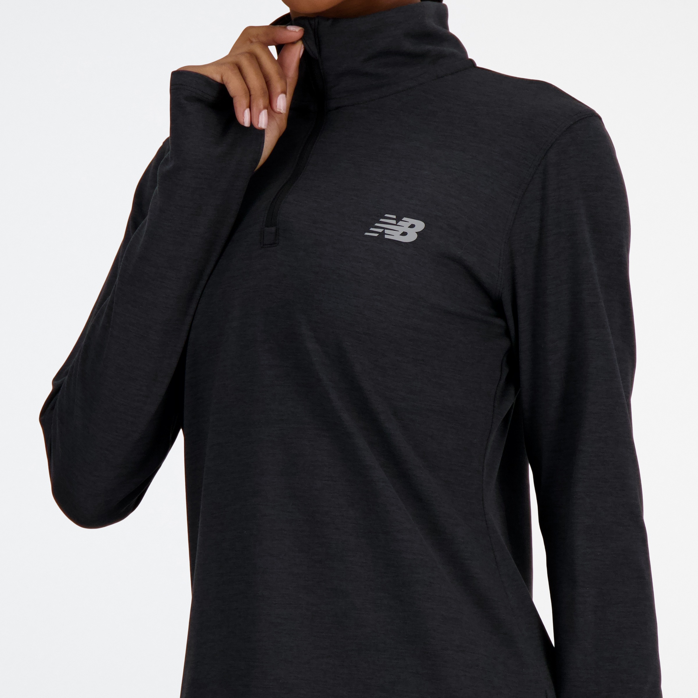New Balance Laufshirt »SPORT ESSENTIALS SPACE DYE 1/4 ZIP«, 1 tlg.