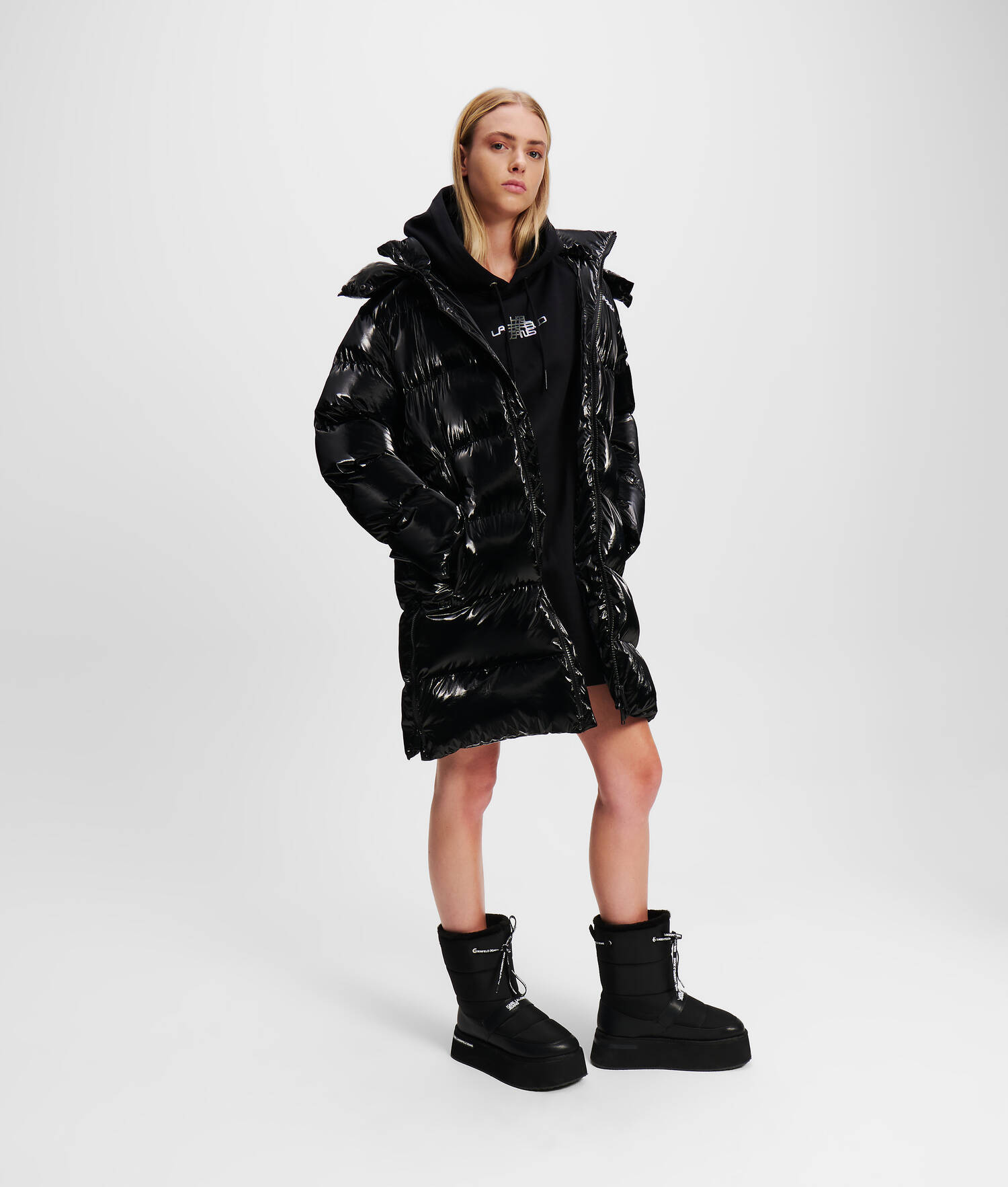LONGUE VESTE MATELASSÉE CEINTURÉE KLJ