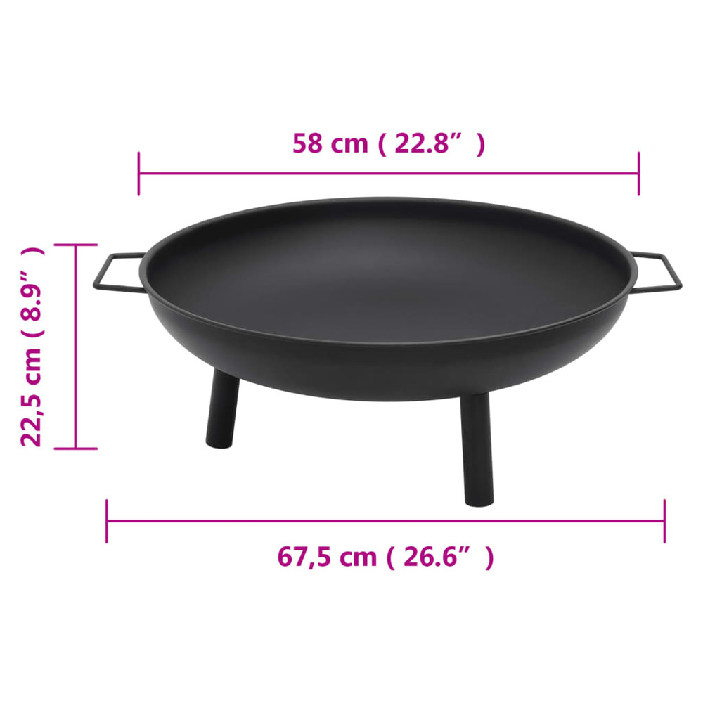 Foyer 67,5x58x22,5 cm acier