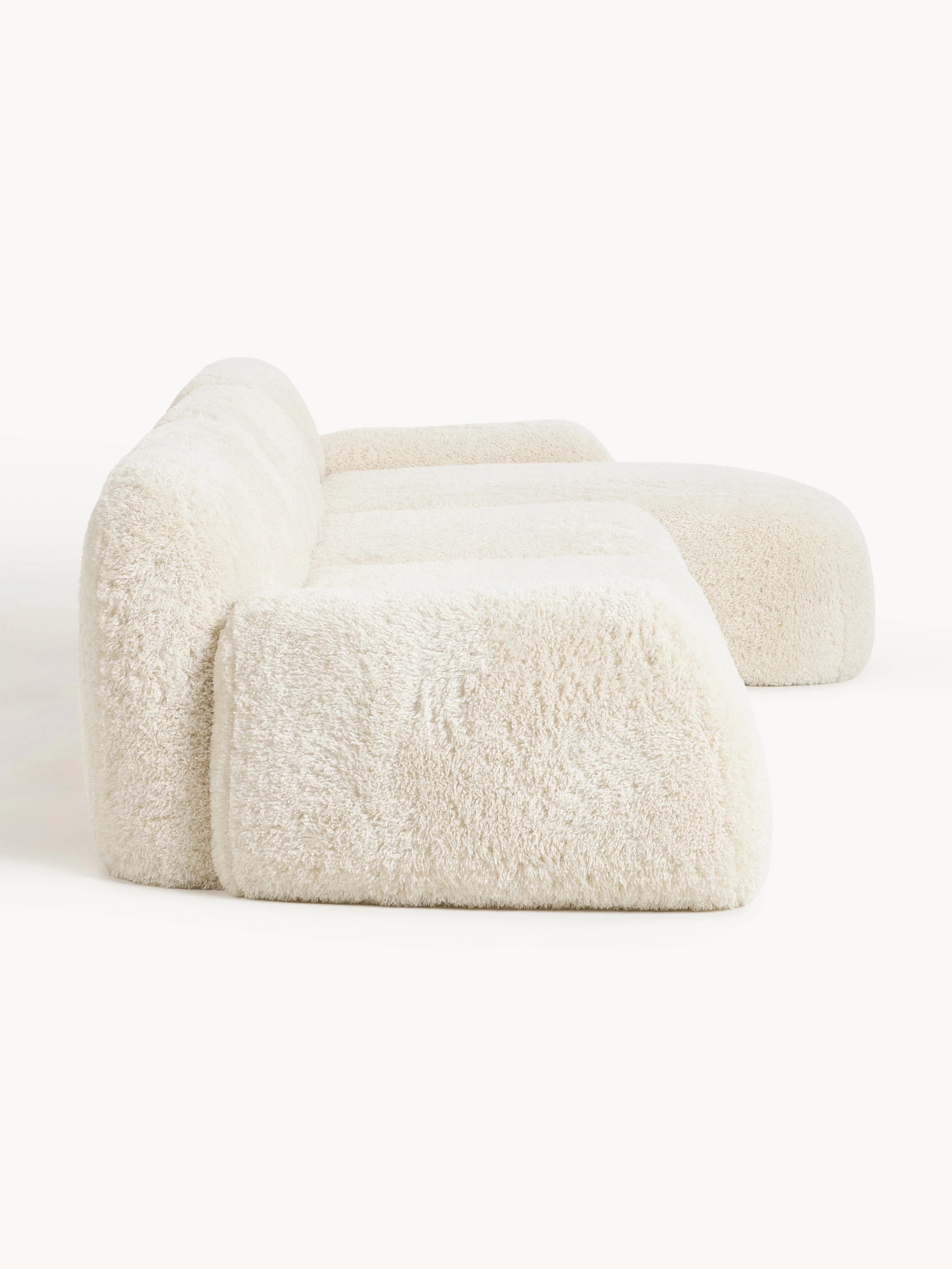Modulaire teddy-hoekbank Wolke (4-zits)