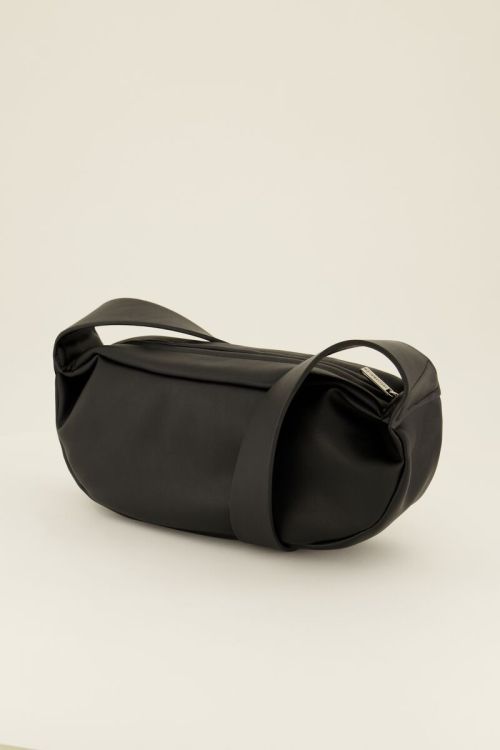 Zwarte crossbody tas langwerpig